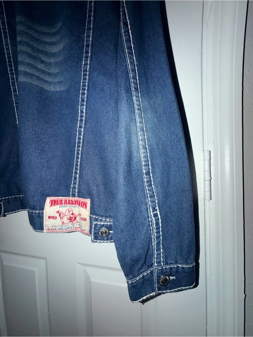 True Religion Men’s Denim Trucker Jacket 2XL Made in USA Y2K